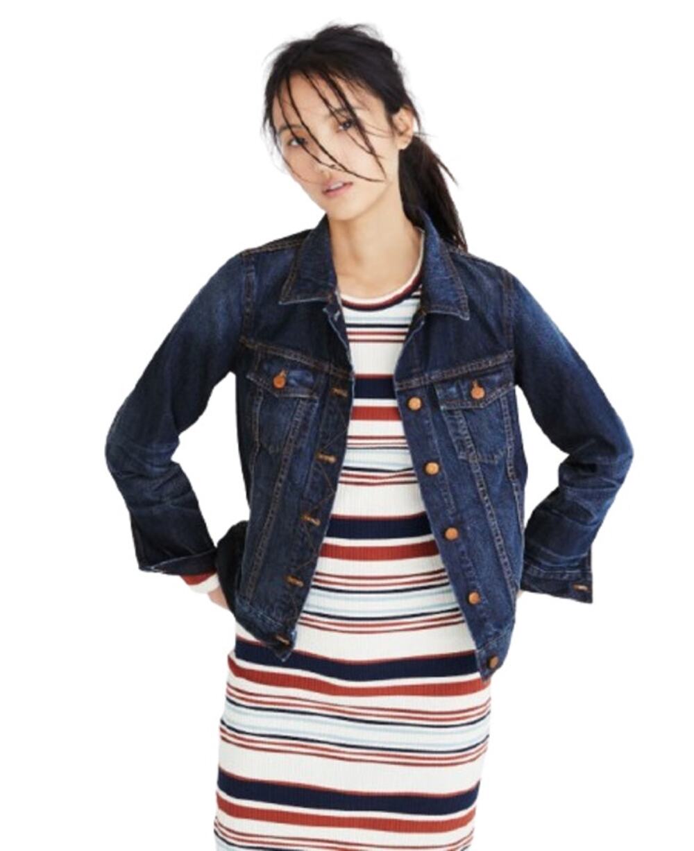 MADEWELL Womens The Classic Jean Jacket Small Blue Briarwood Wash H8341 NWT